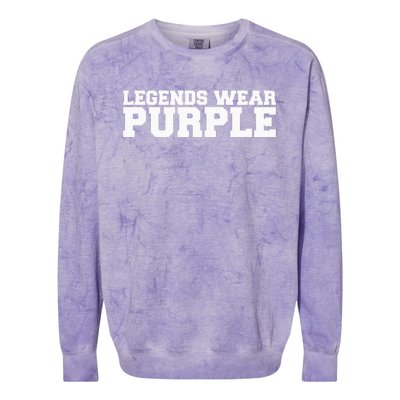 Legends Wear Purple Team Spirit Game Competition Color Sport Colorblast Crewneck Sweatshirt