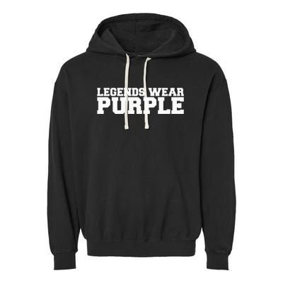 Legends Wear Purple Team Spirit Game Competition Color Sport Garment-Dyed Fleece Hoodie