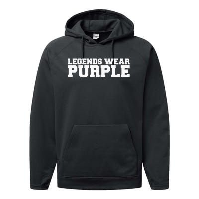 Legends Wear Purple Team Spirit Game Competition Color Sport Performance Fleece Hoodie