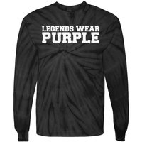 Legends Wear Purple Team Spirit Game Competition Color Sport Tie-Dye Long Sleeve Shirt