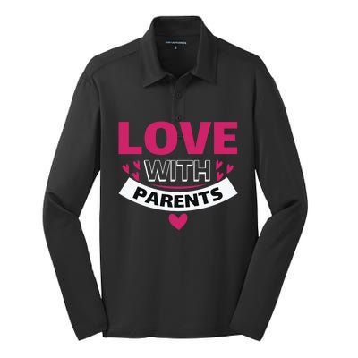 Love With Parents Silk Touch Performance Long Sleeve Polo