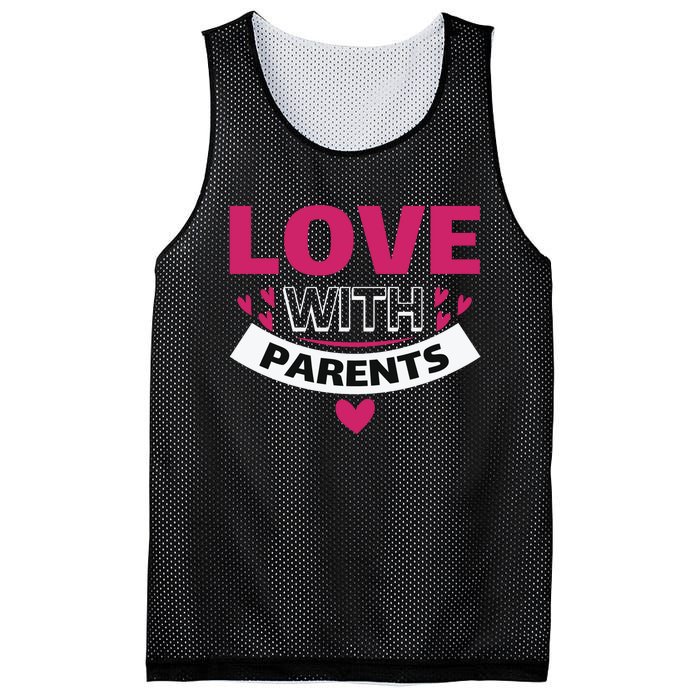 Love With Parents Mesh Reversible Basketball Jersey Tank