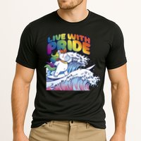 Live With Pride LGBTQ Unicorn Surfing Performance Shirt