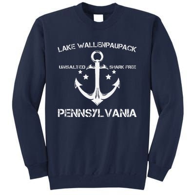 Lake Wallenpaupack Pennsylvania Funny Fishing Camping Gift Tall Sweatshirt