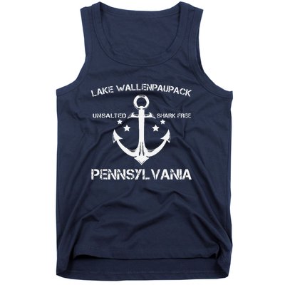 Lake Wallenpaupack Pennsylvania Funny Fishing Camping Gift Tank Top