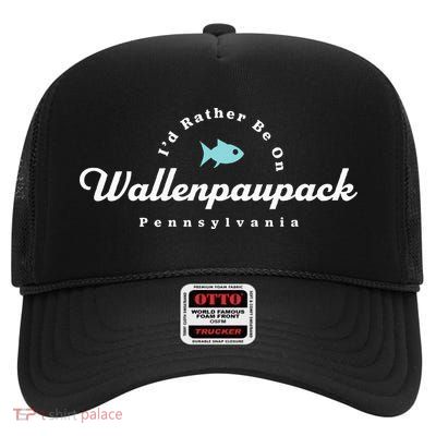 Lake Wallenpaupack Pennsylvania High Crown Mesh Back Trucker Hat