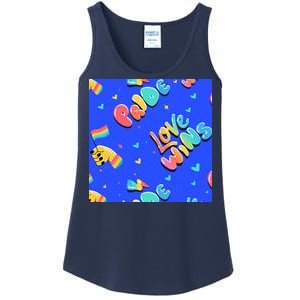 Love Wins Pride Month Rainbow Flag Ladies Essential Tank