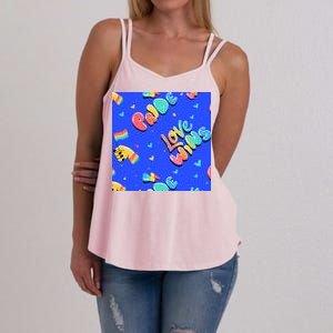 Love Wins Pride Month Rainbow Flag Women's Strappy Tank