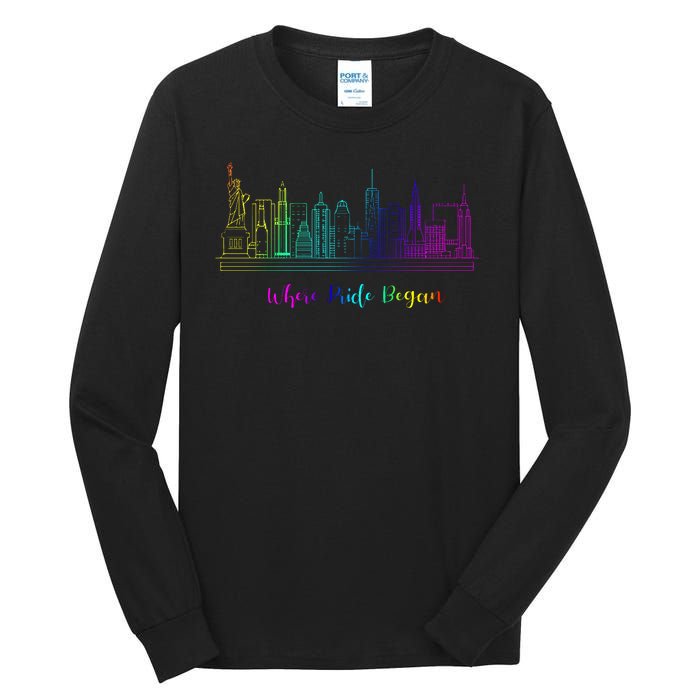 LGBT Where Pride Began NEW YORK SKYLINE Tall Long Sleeve T-Shirt