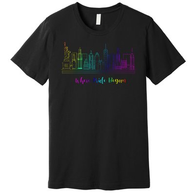 LGBT Where Pride Began NEW YORK SKYLINE Premium T-Shirt