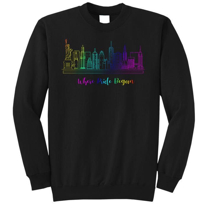 LGBT Where Pride Began NEW YORK SKYLINE Tall Sweatshirt