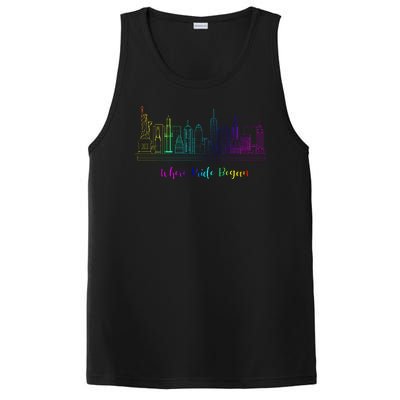 LGBT Where Pride Began NEW YORK SKYLINE PosiCharge Competitor Tank