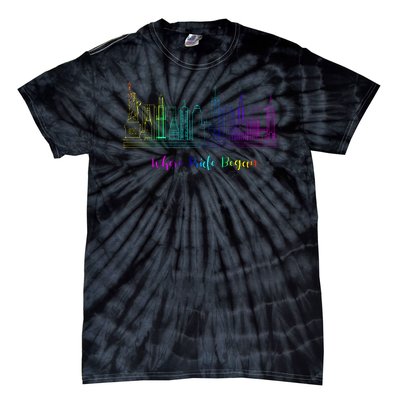 LGBT Where Pride Began NEW YORK SKYLINE Tie-Dye T-Shirt