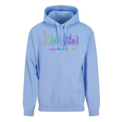 LGBT Where Pride Began NEW YORK SKYLINE Unisex Surf Hoodie