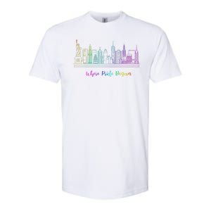 LGBT Where Pride Began NEW YORK SKYLINE Softstyle CVC T-Shirt