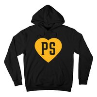 Leodalis Wearing Peter Seidler Heart Hoodie