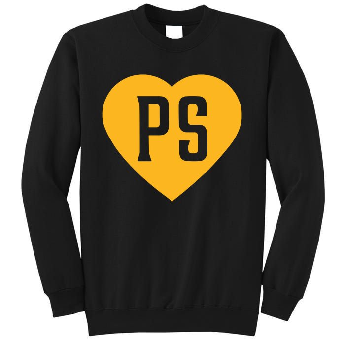 Leodalis Wearing Peter Seidler Heart Sweatshirt