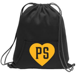 Leodalis Wearing Peter Seidler Heart Sweatshirt Cinch Pack Bag