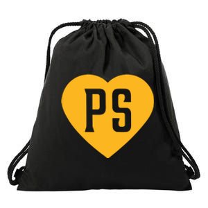 Leodalis Wearing Peter Seidler Heart Drawstring Bag