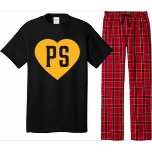 Leodalis Wearing Peter Seidler Heart Pajama Set