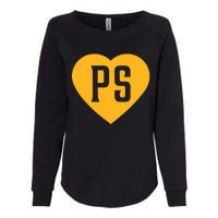 Leodalis Wearing Peter Seidler Heart Womens California Wash Sweatshirt