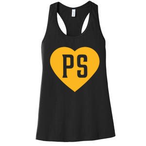 Leodalis Wearing Peter Seidler Heart Women's Racerback Tank