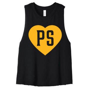 Leodalis Wearing Peter Seidler Heart Women's Racerback Cropped Tank