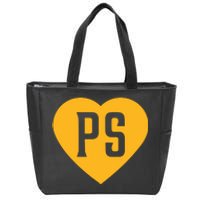 Leodalis Wearing Peter Seidler Heart Zip Tote Bag