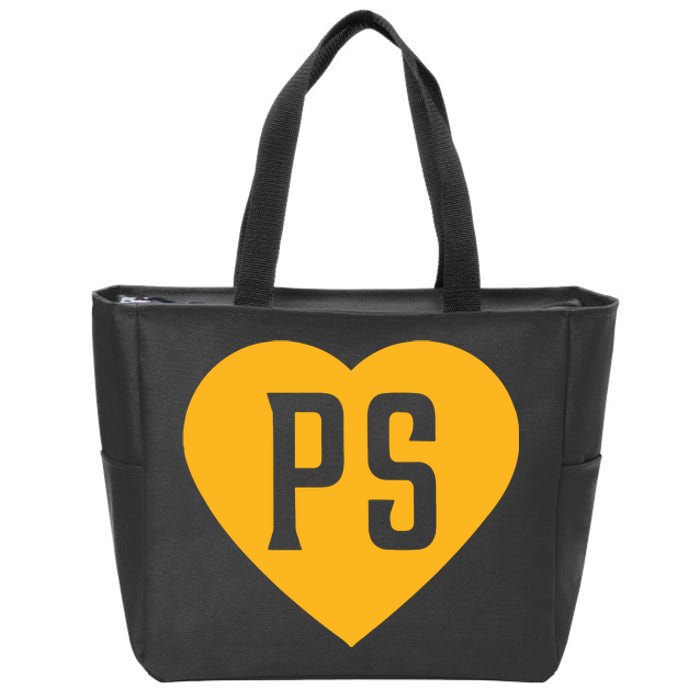 Leodalis Wearing Peter Seidler Heart Zip Tote Bag