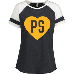 Leodalis Wearing Peter Seidler Heart Enza Ladies Jersey Colorblock Tee