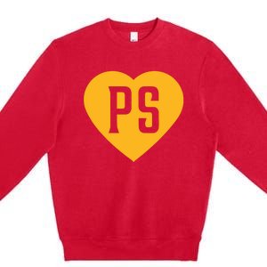 Leodalis Wearing Peter Seidler Heart Premium Crewneck Sweatshirt