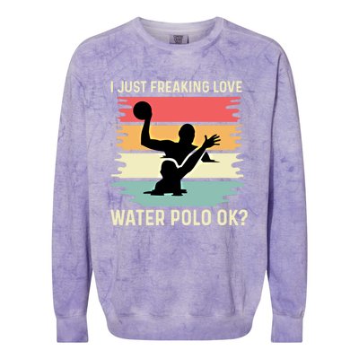 Love Water Polo Active Person Gift Colorblast Crewneck Sweatshirt