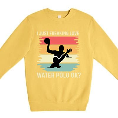 Love Water Polo Active Person Gift Premium Crewneck Sweatshirt