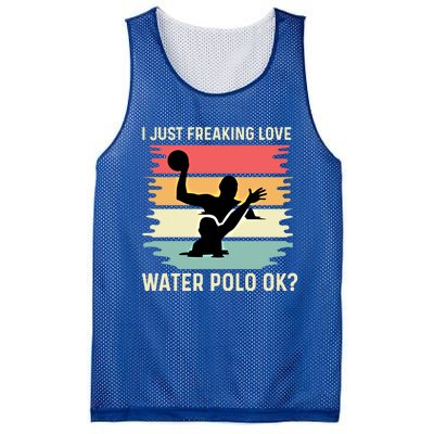 Love Water Polo Active Person Gift Mesh Reversible Basketball Jersey Tank