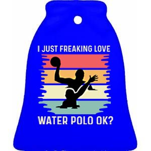 Love Water Polo Active Person Gift Ceramic Bell Ornament