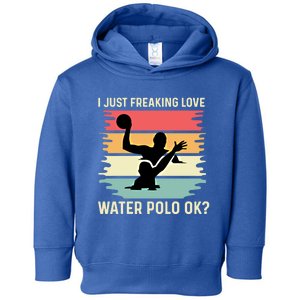 Love Water Polo Active Person Gift Toddler Hoodie