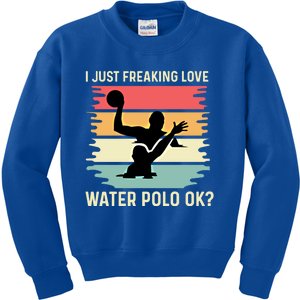 Love Water Polo Active Person Gift Kids Sweatshirt