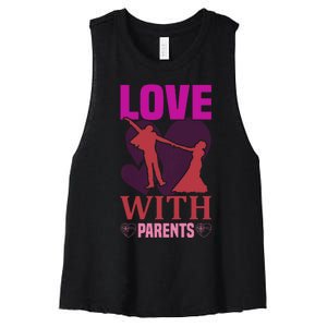 Love With Parents Women's Racerback Cropped Tank