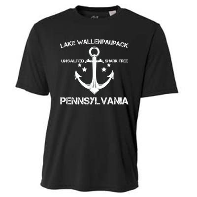 Lake Wallenpaupack Pennsylvania Funny Fishing Camping Gif Cooling Performance Crew T-Shirt