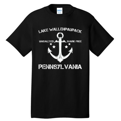 Lake Wallenpaupack Pennsylvania Funny Fishing Camping Gif Tall T-Shirt