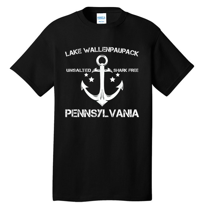 Lake Wallenpaupack Pennsylvania Funny Fishing Camping Gif Tall T-Shirt