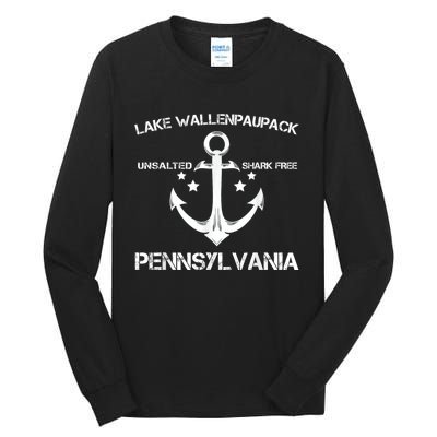 Lake Wallenpaupack Pennsylvania Funny Fishing Camping Gif Tall Long Sleeve T-Shirt