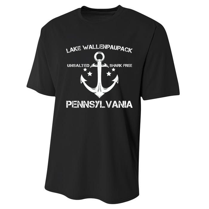 Lake Wallenpaupack Pennsylvania Funny Fishing Camping Gif Performance Sprint T-Shirt