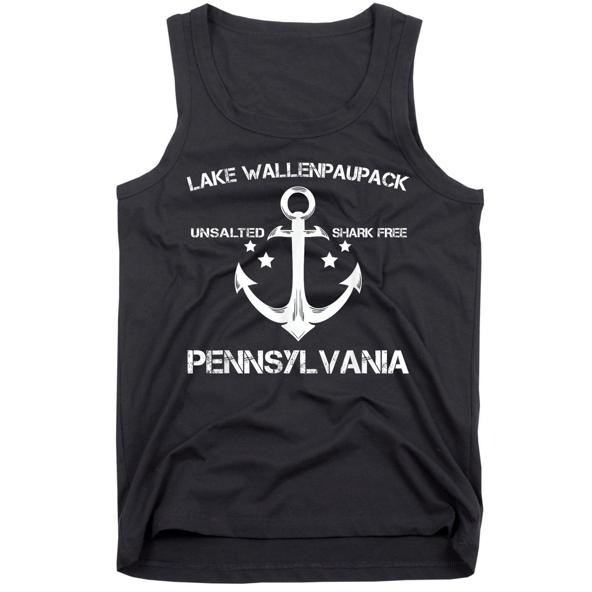 Lake Wallenpaupack Pennsylvania Funny Fishing Camping Gif Tank Top