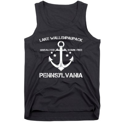 Lake Wallenpaupack Pennsylvania Funny Fishing Camping Gif Tank Top