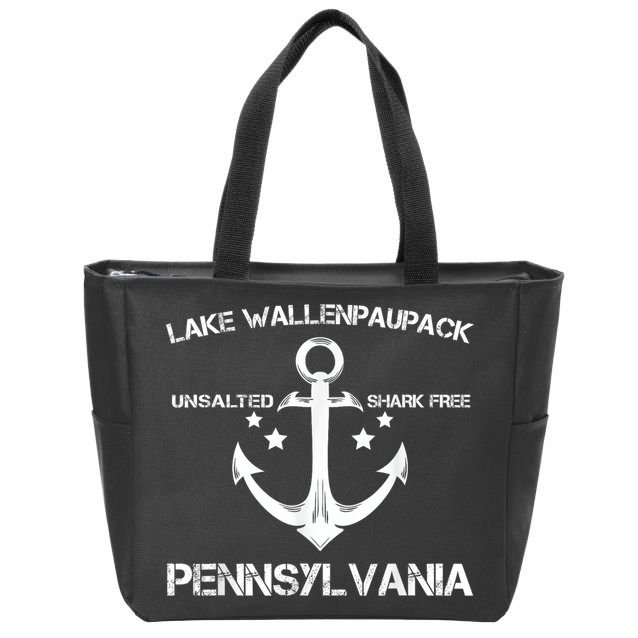 Lake Wallenpaupack Pennsylvania Funny Fishing Camping Gif Zip Tote Bag