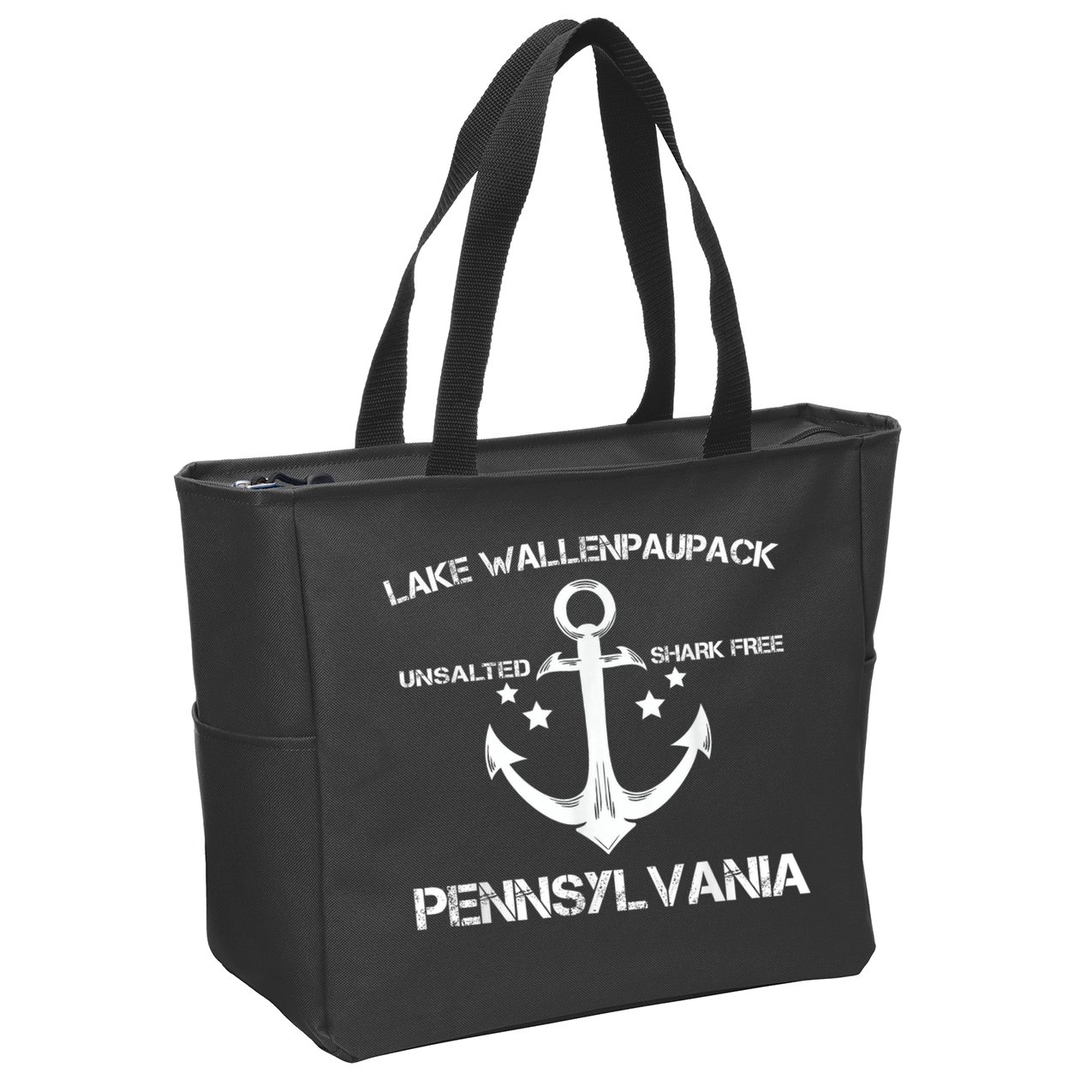 Lake Wallenpaupack Pennsylvania Funny Fishing Camping Gif Zip Tote Bag