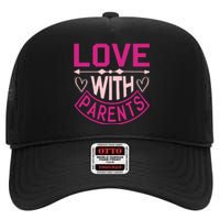 Love With Parents High Crown Mesh Back Trucker Hat