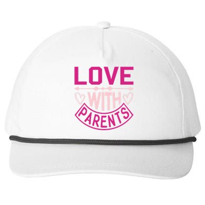 Love With Parents Snapback Five-Panel Rope Hat