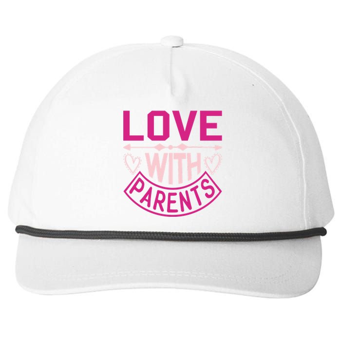 Love With Parents Snapback Five-Panel Rope Hat